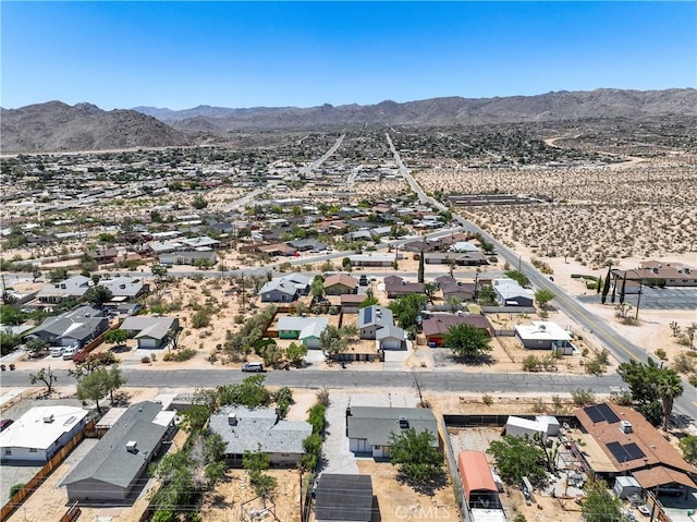 61730 Oleander Dr, Joshua Tree, CA 92252 - aerial view of residential area featuring a mountain backdrop
