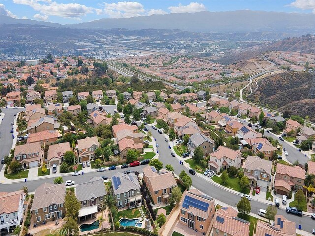 20361 Julia Ln, Saugus, CA 91350 - aerial overview of property's location featuring mountains and nearby suburban area