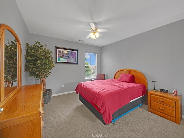20361 Julia Ln, Saugus, CA 91350 - carpeted bedroom with baseboards and ceiling fan