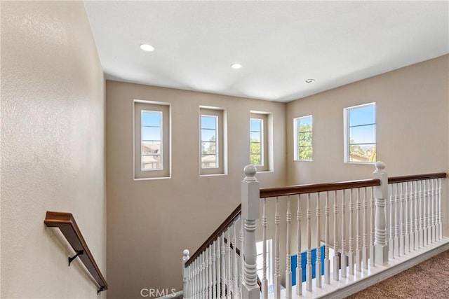 35616 Suzette Ct, Winchester, CA 92596 - stairway featuring healthy amount of natural light, recessed lighting, and carpet