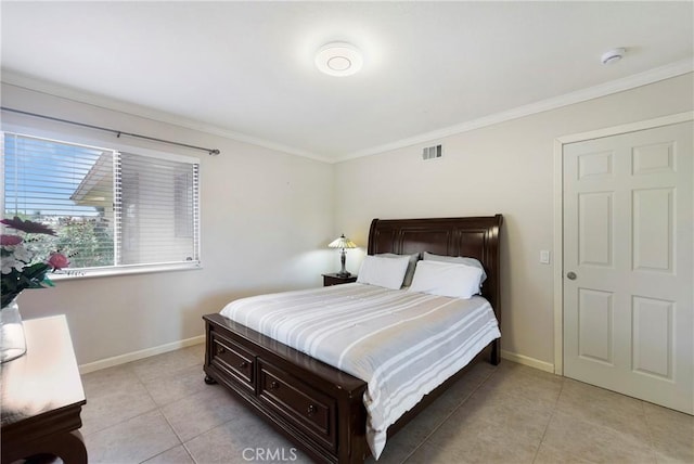 21848 Ute Way, Lake Forest, CA 92630 - bedroom with light tile patterned flooring, ornamental molding, and baseboards