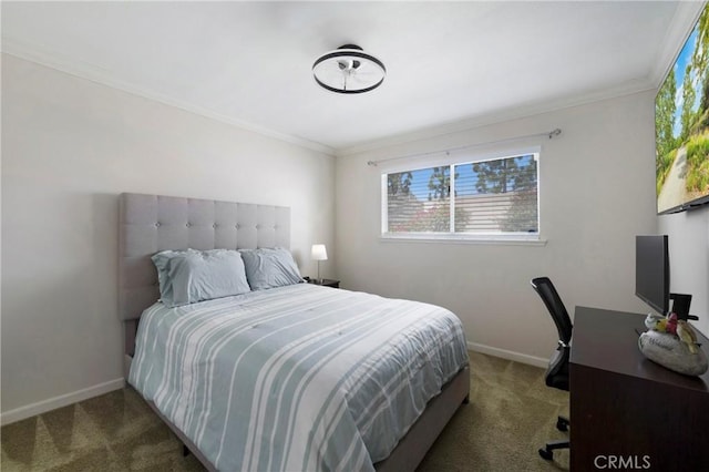 21848 Ute Way, Lake Forest, CA 92630 - carpeted bedroom with baseboards, ornamental molding, and an office area
