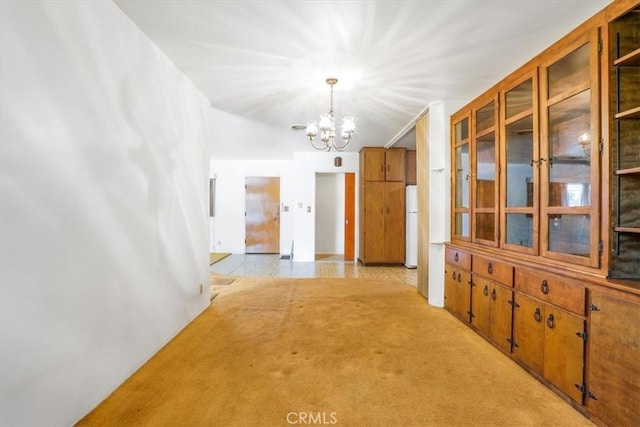 13411 Wingo St, Arleta, CA 91331 - hall with a chandelier and light colored carpet