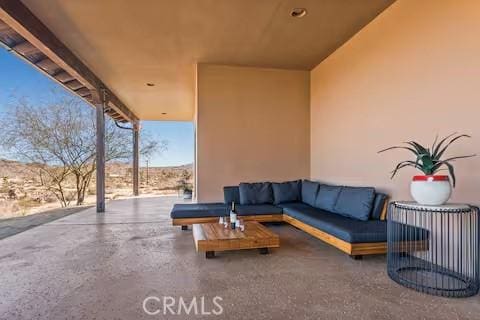 62398 Cope Ln, Joshua Tree, CA 92252 - view of patio / terrace featuring an outdoor living space