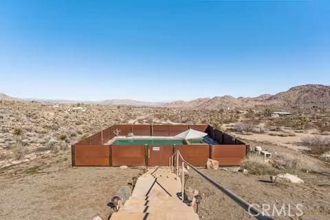62398 Cope Ln, Joshua Tree, CA 92252 - exterior space featuring a mountain view and view of desert