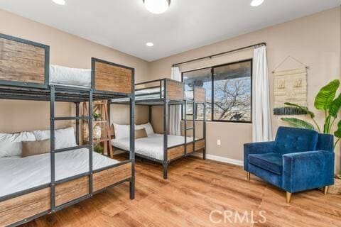 62398 Cope Ln, Joshua Tree, CA 92252 - bedroom featuring wood finished floors, baseboards, and recessed lighting