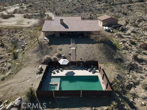 62398 Cope Ln, Joshua Tree, CA 92252 - aerial overview of property's location featuring a desert landscape