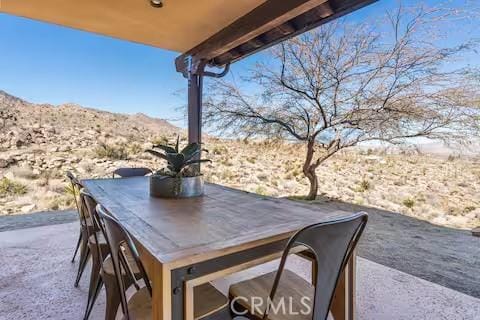 62398 Cope Ln, Joshua Tree, CA 92252 - view of patio / terrace with a mountain view