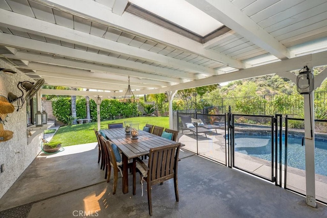 22206 Claibourne Ln, Saugus, CA 91350 - view of patio / terrace with outdoor dining area