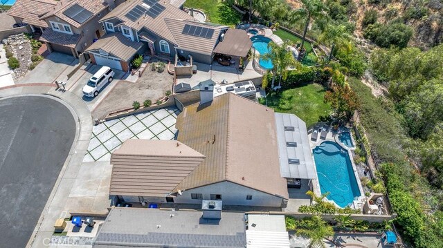 22206 Claibourne Ln, Saugus, CA 91350 - aerial view of a pool