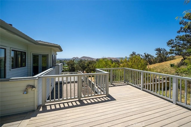 667 Hill St, San Luis Obispo, CA 93405 - wooden deck with a mountain view