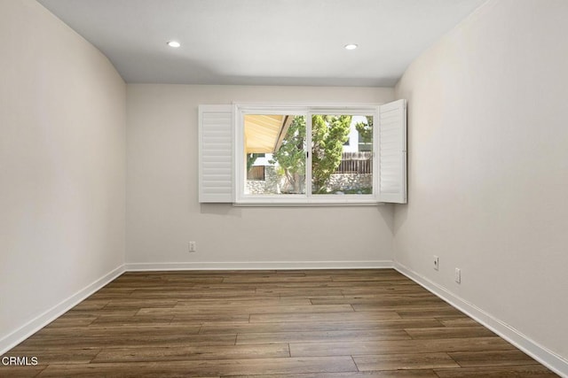 2365 Henrietta Ave, La Crescenta, CA 91214 - unfurnished room with wood finished floors, recessed lighting, and baseboards