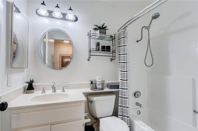 23502 Cambridge Rd Unit 306, Yorba Linda, CA 92887 - bathroom with vanity, toilet, and shower / bath combination with curtain