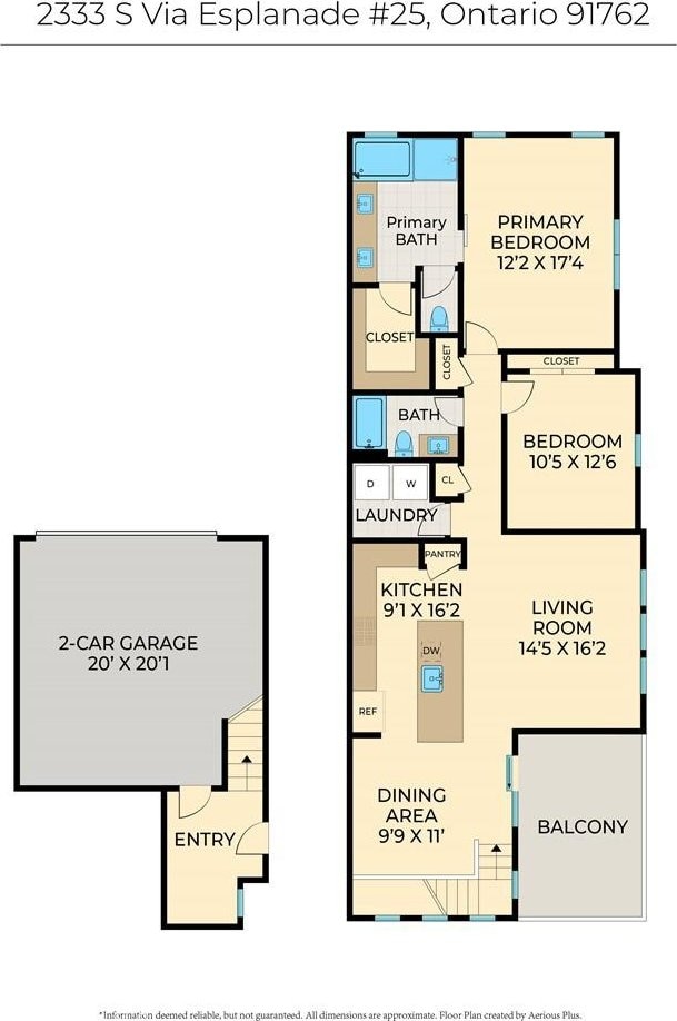 2333 S Via Esplanade Unit 25, Ontario, CA 91762 - home floor plan