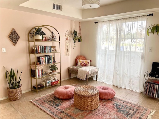 19950 Sherman Way Unit A, Winnetka, CA 91306 - living area with tile patterned flooring and baseboards