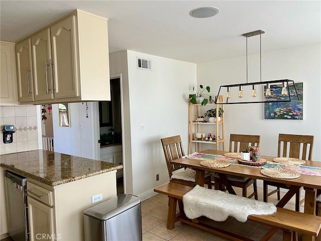 19950 Sherman Way Unit A, Winnetka, CA 91306 - dining area with light tile patterned floors