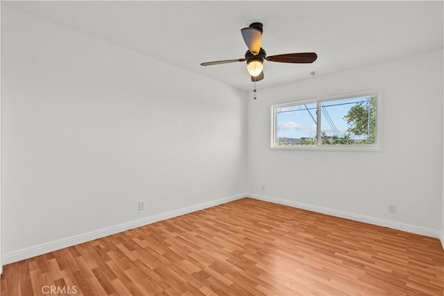 6172 Dalecrest Ave, Woodland Hills, CA 91367 - spare room featuring light wood-type flooring, baseboards, and a ceiling fan