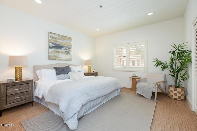 130 S Mentor Ave Unit 205, Pasadena, CA 91106 - bedroom with recessed lighting, light colored carpet, and baseboards