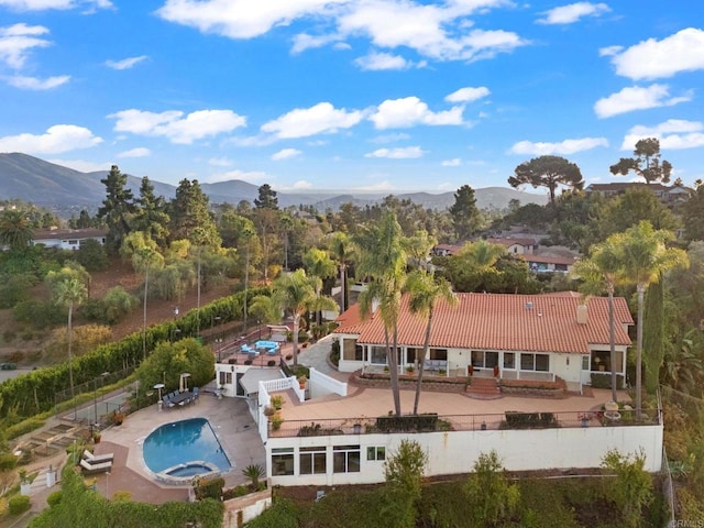 10310 Fuerte Dr, La Mesa, CA 91941 - view from above of property with mountains