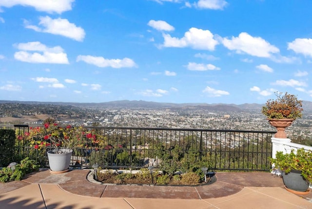 10310 Fuerte Dr, La Mesa, CA 91941 - view of patio / terrace featuring a mountain view
