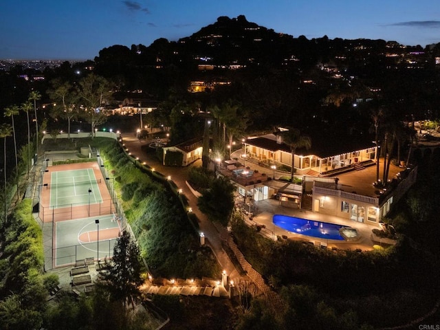 10310 Fuerte Dr, La Mesa, CA 91941 - aerial view at night of view of pool area