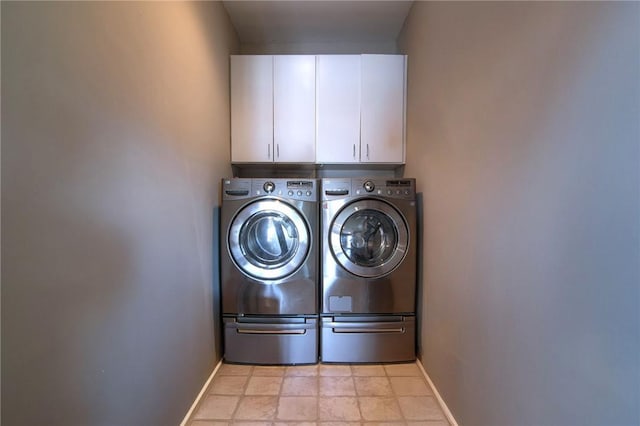 2934 Remy, Burbank, CA 91504 - washroom featuring separate washer and dryer, cabinet space, and baseboards
