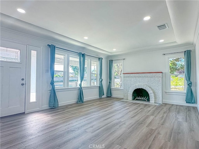 6275 Archibald Ave, Rancho Cucamonga, CA 91737 - unfurnished living room featuring wood finished floors, baseboards, healthy amount of natural light, and recessed lighting