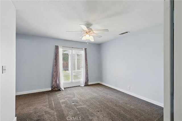 395 Columbia Ave, Merced, CA 95340 - carpeted empty room featuring a ceiling fan and baseboards
