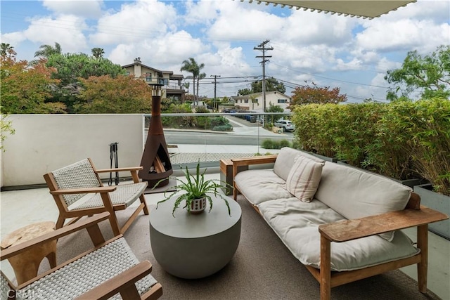 68 E F St, Encinitas, CA 92024 - view of patio / terrace featuring an outdoor hangout area and a balcony