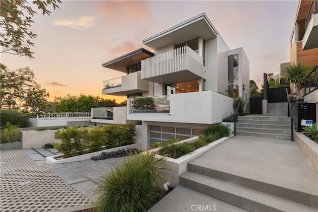 68 E F St, Encinitas, CA 92024 - property at dusk with stairway