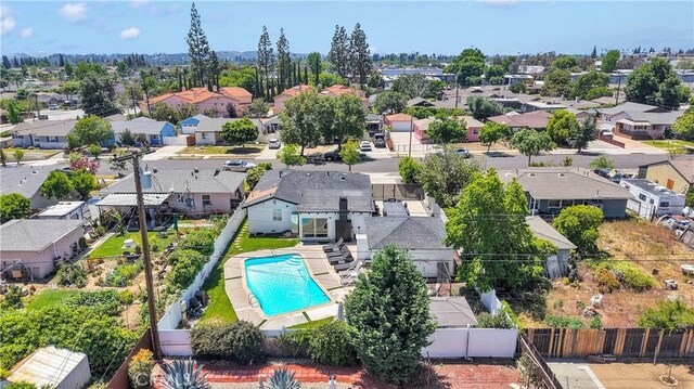 254 Piedmont Ave, Claremont, CA 91711 - aerial view of residential area featuring a pool area
