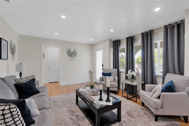 254 Piedmont Ave, Claremont, CA 91711 - living area with light wood-type flooring, recessed lighting, and baseboards