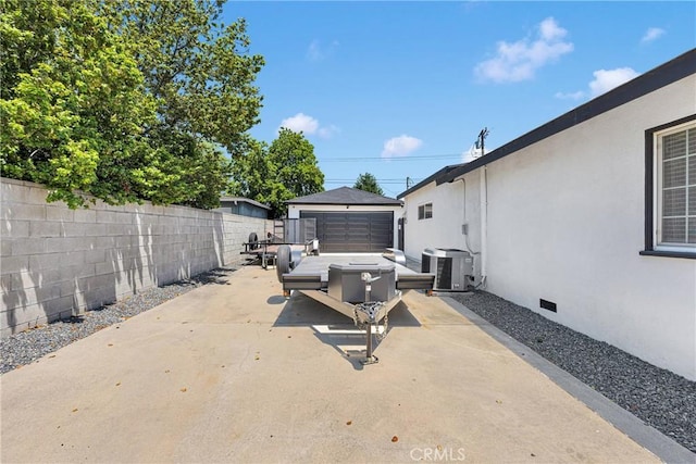 254 Piedmont Ave, Claremont, CA 91711 - fenced backyard with a patio area, central air condition unit, and a garage