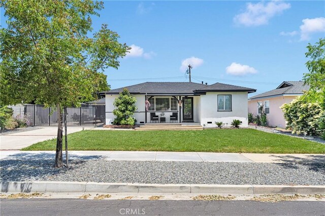 254 Piedmont Ave, Claremont, CA 91711 - view of front of home featuring concrete driveway, stucco siding, a gate, and covered porch