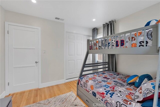 254 Piedmont Ave, Claremont, CA 91711 - bedroom with wood finished floors, baseboards, a closet, and recessed lighting