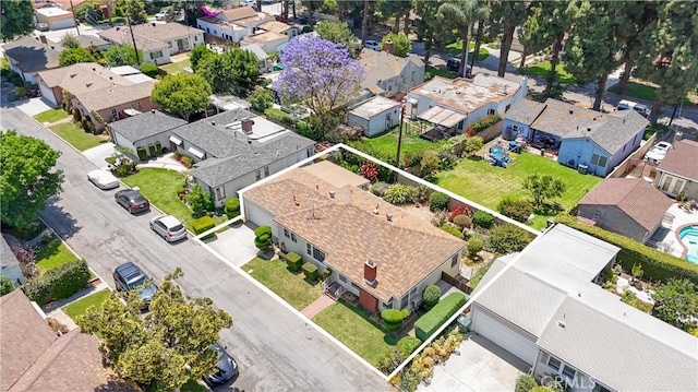 7933 Rhea Vista Dr, Whittier, CA 90602 - aerial view of residential area with property boundaries highlighted