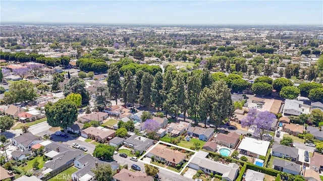 7933 Rhea Vista Dr, Whittier, CA 90602 - aerial view of property and surrounding area with nearby suburban area