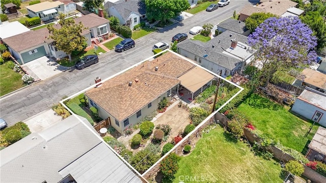7933 Rhea Vista Dr, Whittier, CA 90602 - aerial perspective of suburban area with property boundaries highlighted