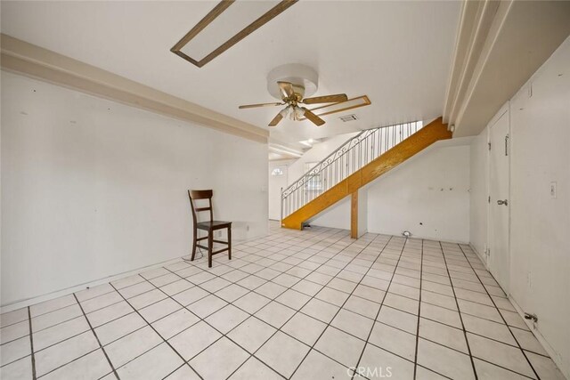 639 S 7th St, Grover Beach, CA 93433 - unfurnished room with stairway and a ceiling fan