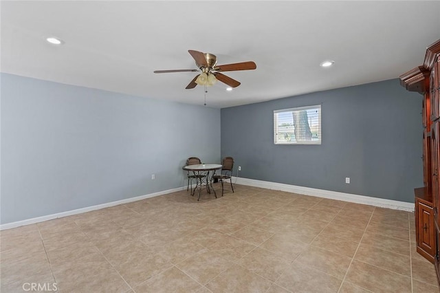 16432 Mcrae Ave, Norwalk, CA 90650 - empty room with ceiling fan, recessed lighting, and baseboards