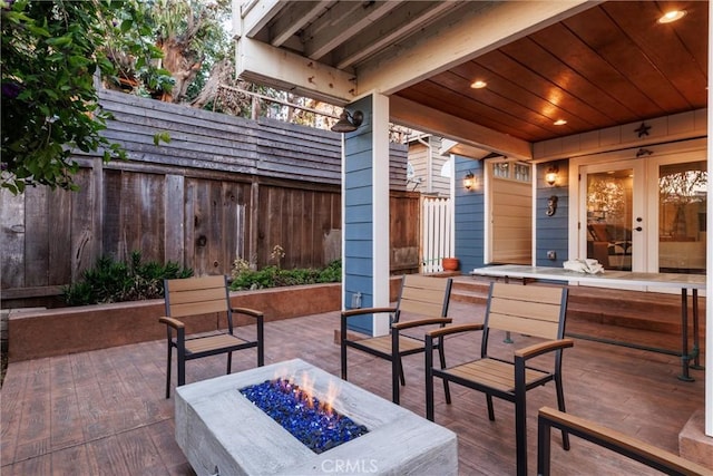 41 19th St, Cayucos, CA 93430 - view of patio with an outdoor fire pit and a wooden deck