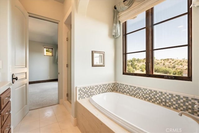 1470 Via Chaparral, Fallbrook, CA 92028 - full bathroom with a bath, tile patterned floors, and vanity