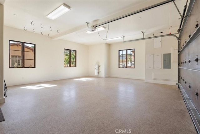 1470 Via Chaparral, Fallbrook, CA 92028 - garage with electric panel, a garage door opener, and baseboards