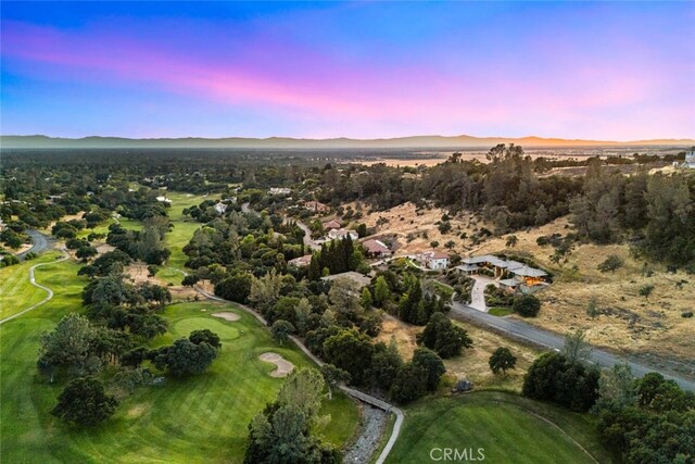 3386 Canyon Oaks Ter, Chico, CA 95928 - aerial view at dusk of golf course view and a mountain view