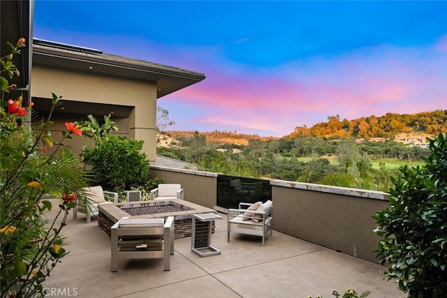 3386 Canyon Oaks Ter, Chico, CA 95928 - view of patio / terrace featuring a fire pit