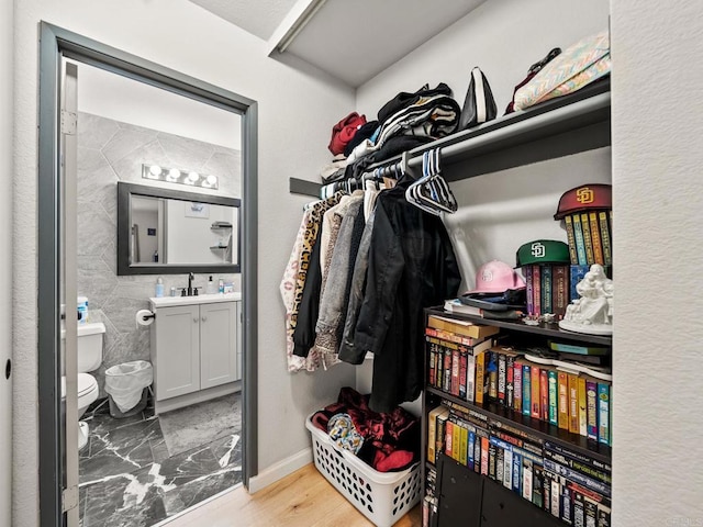 1465 E Lexington Ave Unit 11C, El Cajon, CA 92019 - spacious closet with a sink and wood finished floors