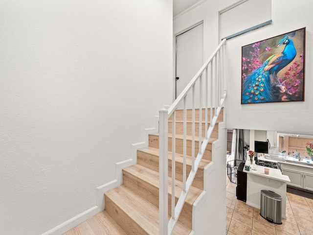 1465 E Lexington Ave Unit 11C, El Cajon, CA 92019 - staircase featuring tile patterned floors