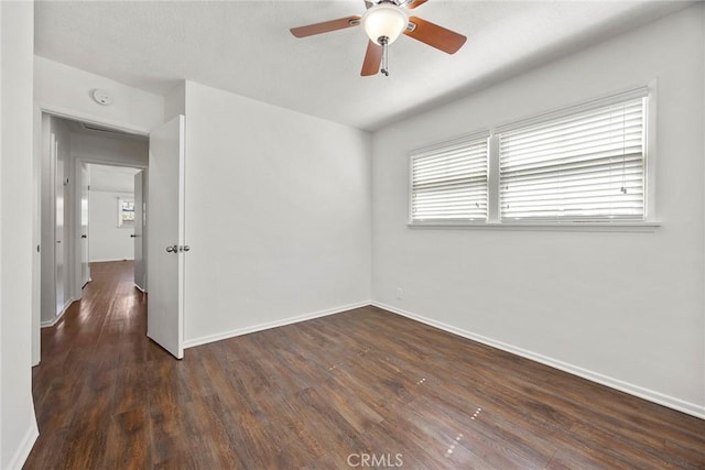 1418 E Wilshire Ave, Fullerton, CA 92831 - empty room with a ceiling fan, wood finished floors, baseboards, and a smoke detector