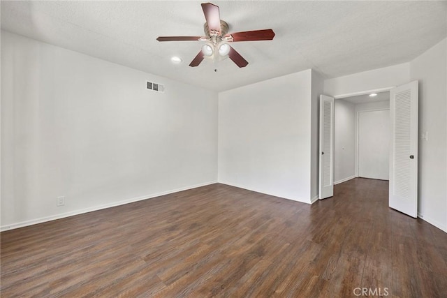 1418 E Wilshire Ave, Fullerton, CA 92831 - unfurnished room featuring wood finished floors, a ceiling fan, recessed lighting, and baseboards