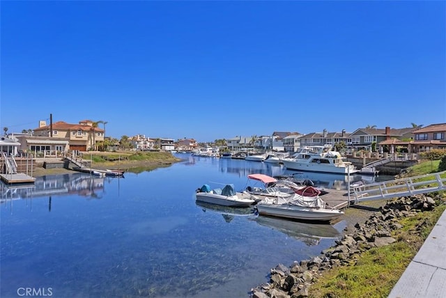 17152 Pacific Coast Unit 19, Huntington Beach, CA 92649 - dock area featuring a residential view and a water view